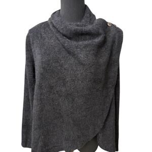 Maurices Wrap Open Cardigan Sweater Womens XS Gray Textured Loungewear Casual